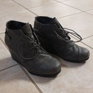Maurices Gray Wedge Booties